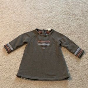 Cozy long sleeve heart detail dress